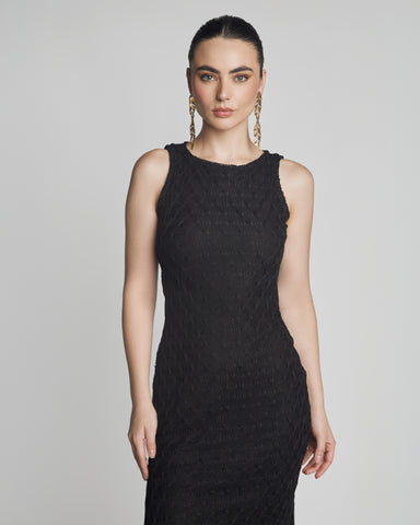 VESTIDO TEJIDO NEGRO