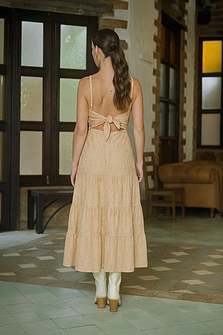 VESTIDO MIDI LUCIA CAQUI