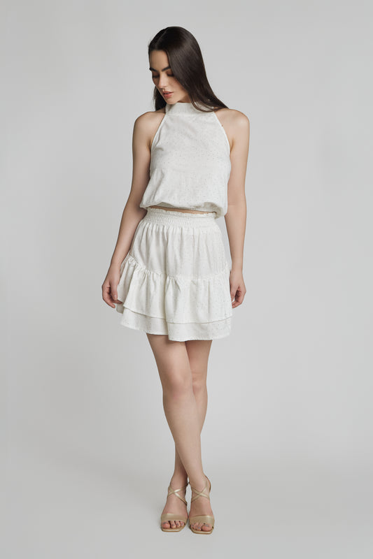 FALDA LIRIO BLANCO LUREX