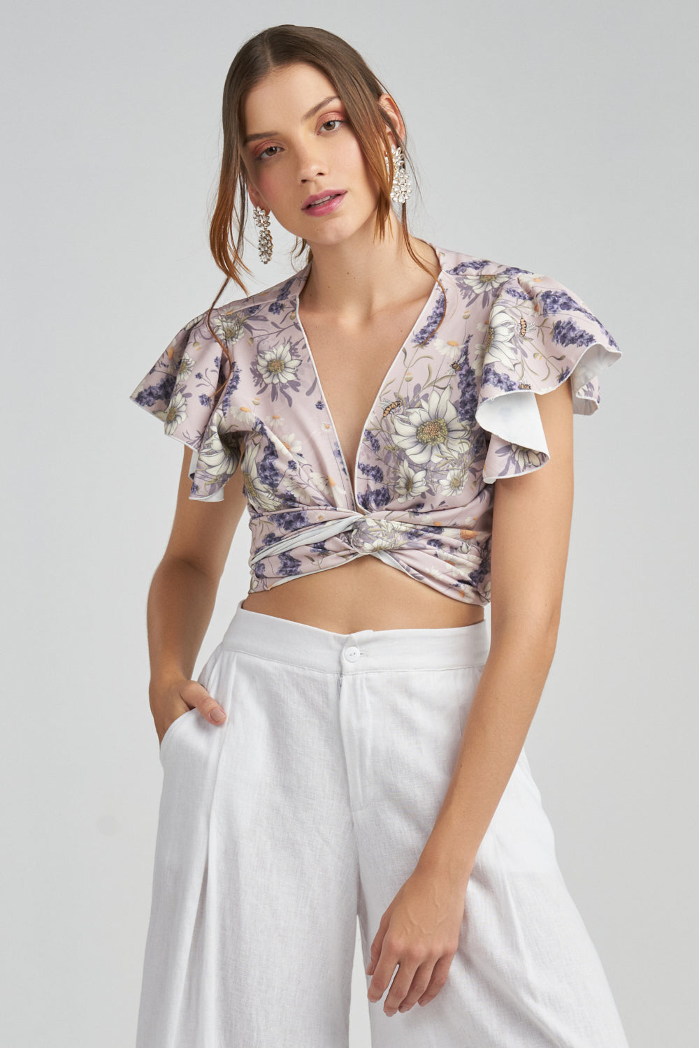 TOP MARBELLA PRINT LILA