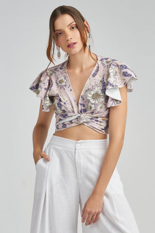 TOP MARBELLA PRINT LILA